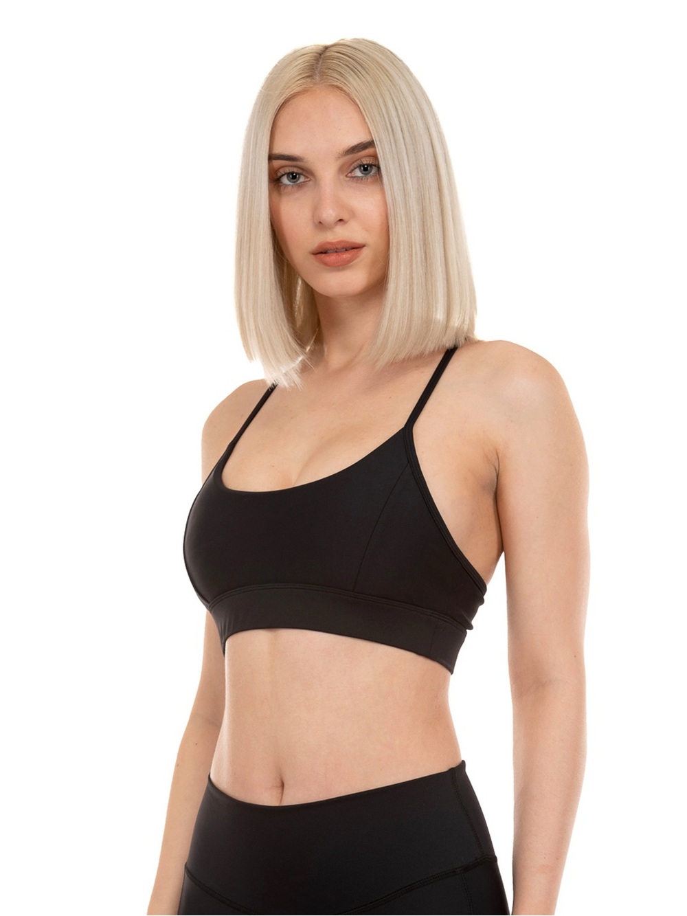 Y-Back Sports Bra - Black, Sustainable Activewear - Recycled Fabric